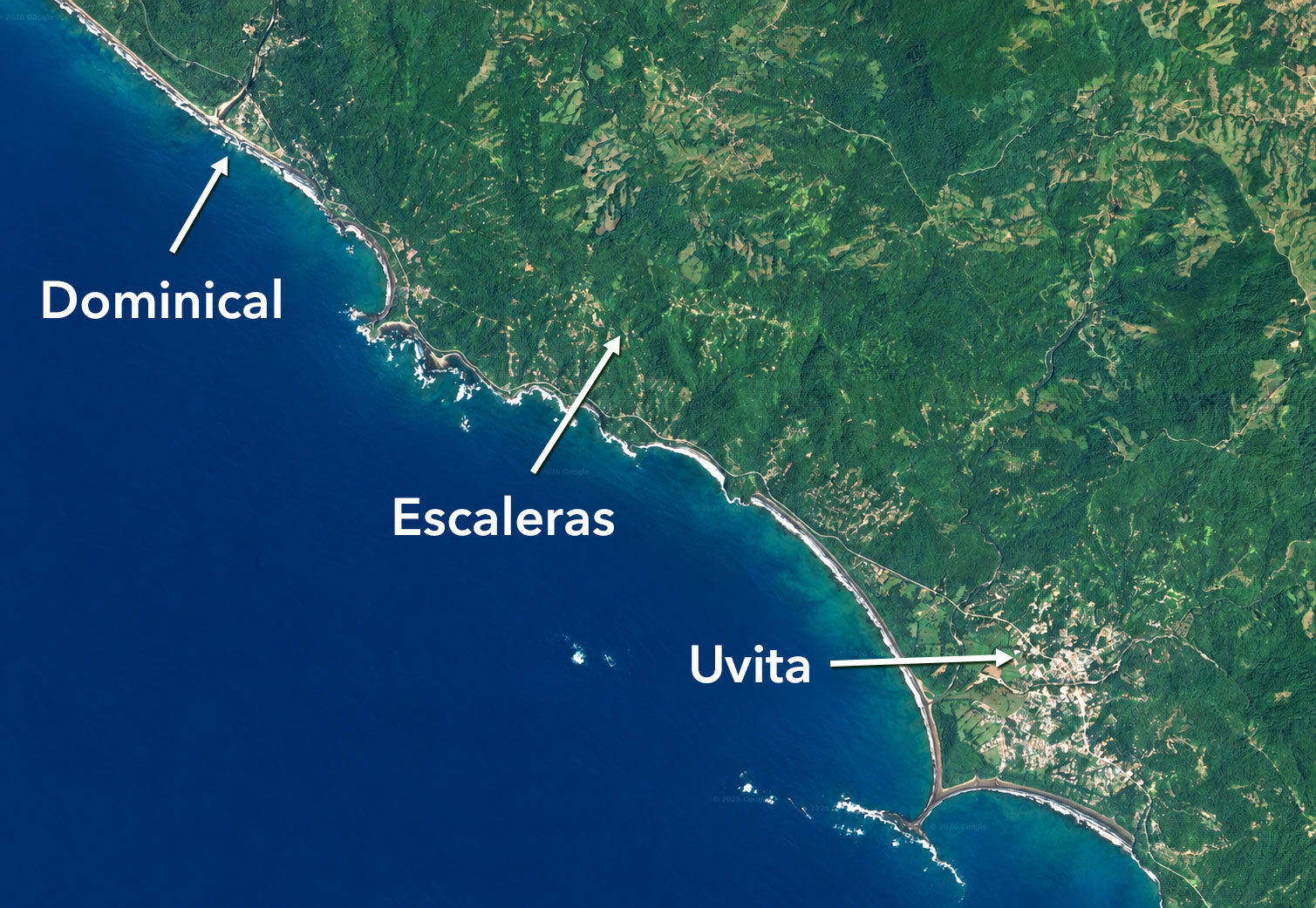 Dominical, Escaleras, Uvita