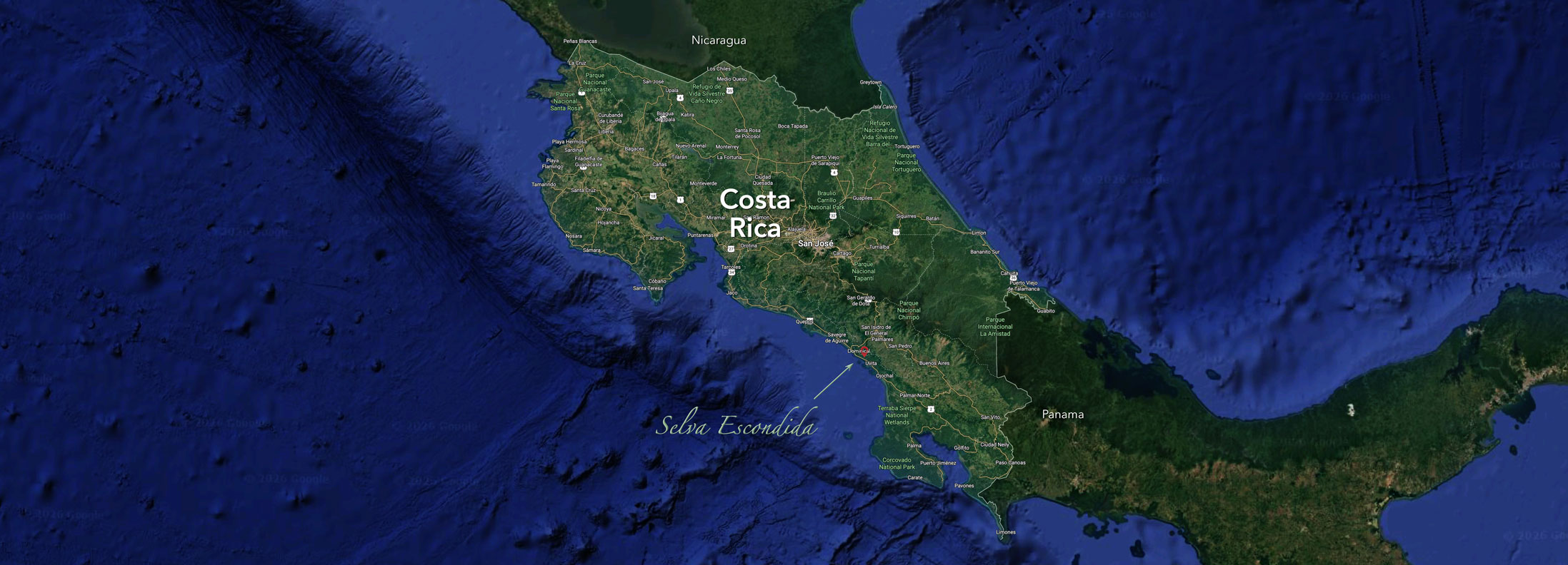 Selva Escondida location map